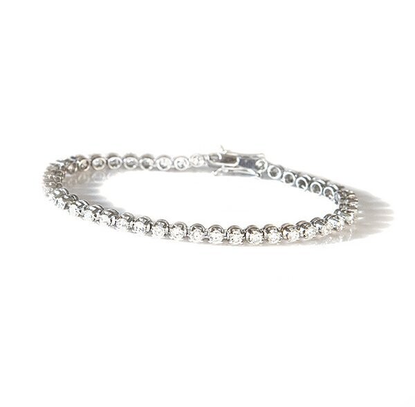 18 kt. White Gold Diamond Tennis Bracelet 4.46 cts.