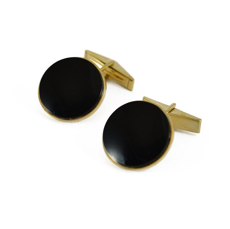 Classic 14K Onyx Cuff Links