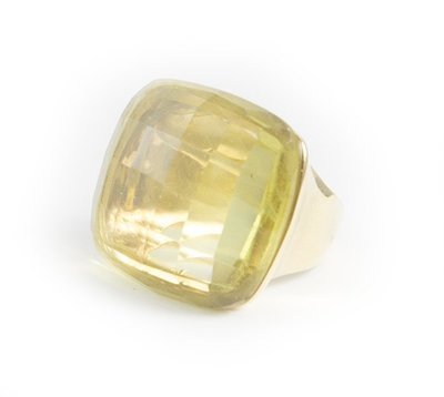 Yellow Quartz Gold Ring