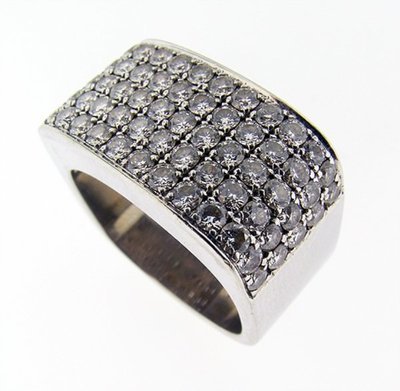 Stunning Pave Diamond Platinum Ring