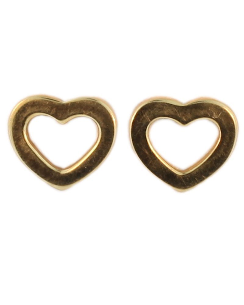 Tiffany and co gold heart earrings discount