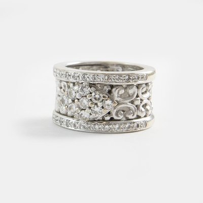 Vintage Garrard Diamond and White Gold Ring