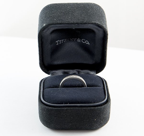 Tiffany and Co. Platinum Diamond Demi Band Tiffany and Co. Platinum Diamond Demi Band