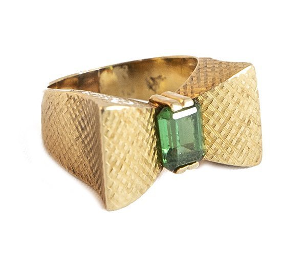 Vintage 14kt. Rose-Yellow Gold & Tourmaline Ring Vintage 14kt. Rose-Yellow Gold & Tourmaline Ring