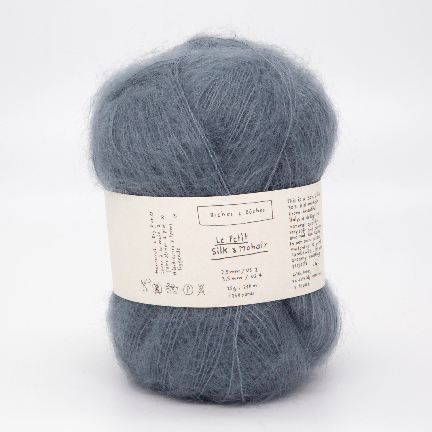 silk & mohair blue grey серо-голубой