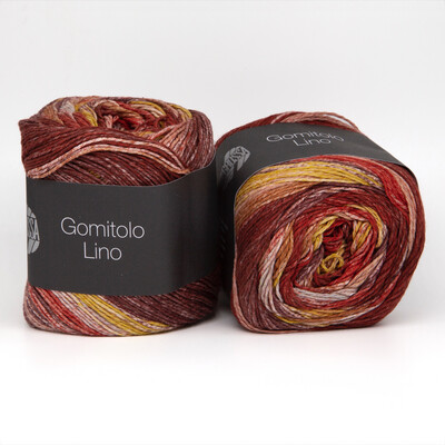 gomitolo lino  2014-бургунд/нуга/розого-бежевый/цвет ржавчины/коричневый красный