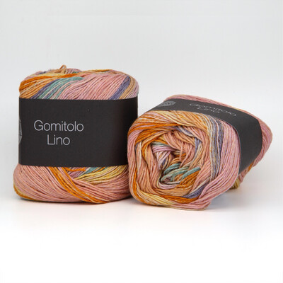 gomitolo lino 2013-персик/ванильный/розовый/оранжевый/серо-фиолетовый/мята