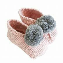 Alimrose Baby Pom Pom Slippers - Rosewater