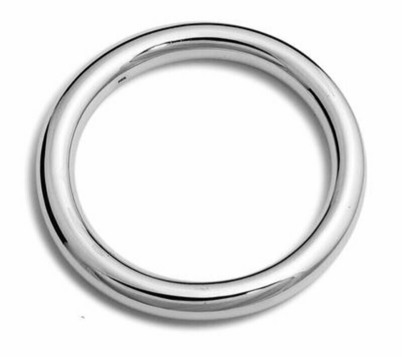 Ironclay Silver Bangle Round Tube