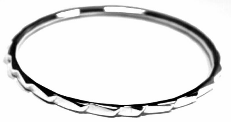 Ironclay Silver Bangle Steps Pattern