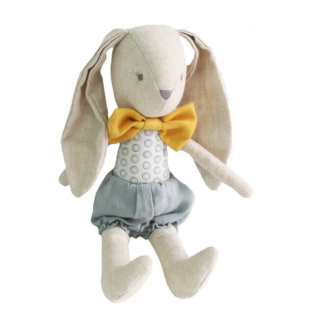 Alimrose Baby Boy Bunny 26cm Grey Butterscotch
