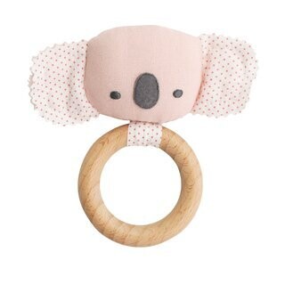 Alimrose Baby Koala Teether Rattle Pink