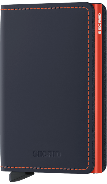 Secrid Slimwallet - Matte Nightblue & Orange