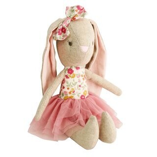 Alimrose Linen Baby Pearl Toy Blush 26cm