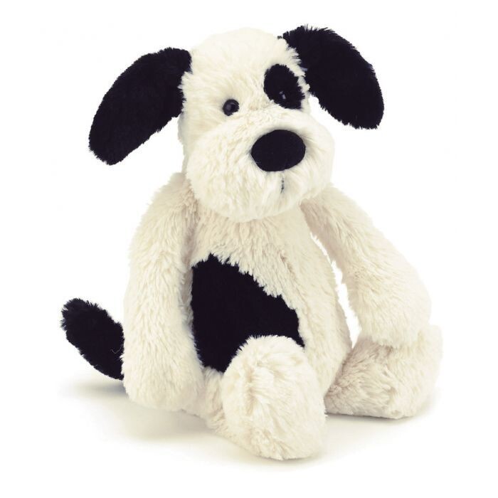 Jellycat Bashful Black & Cream Puppy (Sml)