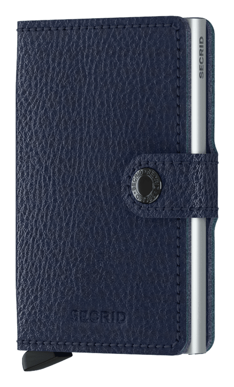 Miniwallet Veg Navy & Silver