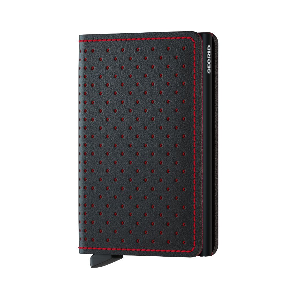 Slimwallet Perforated Black-Red