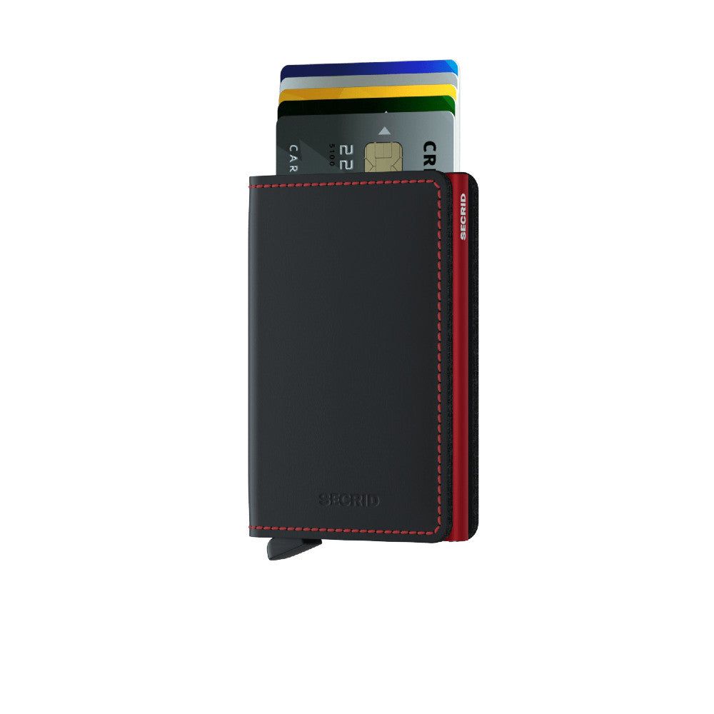 Slimwallet Matte Black-Red
