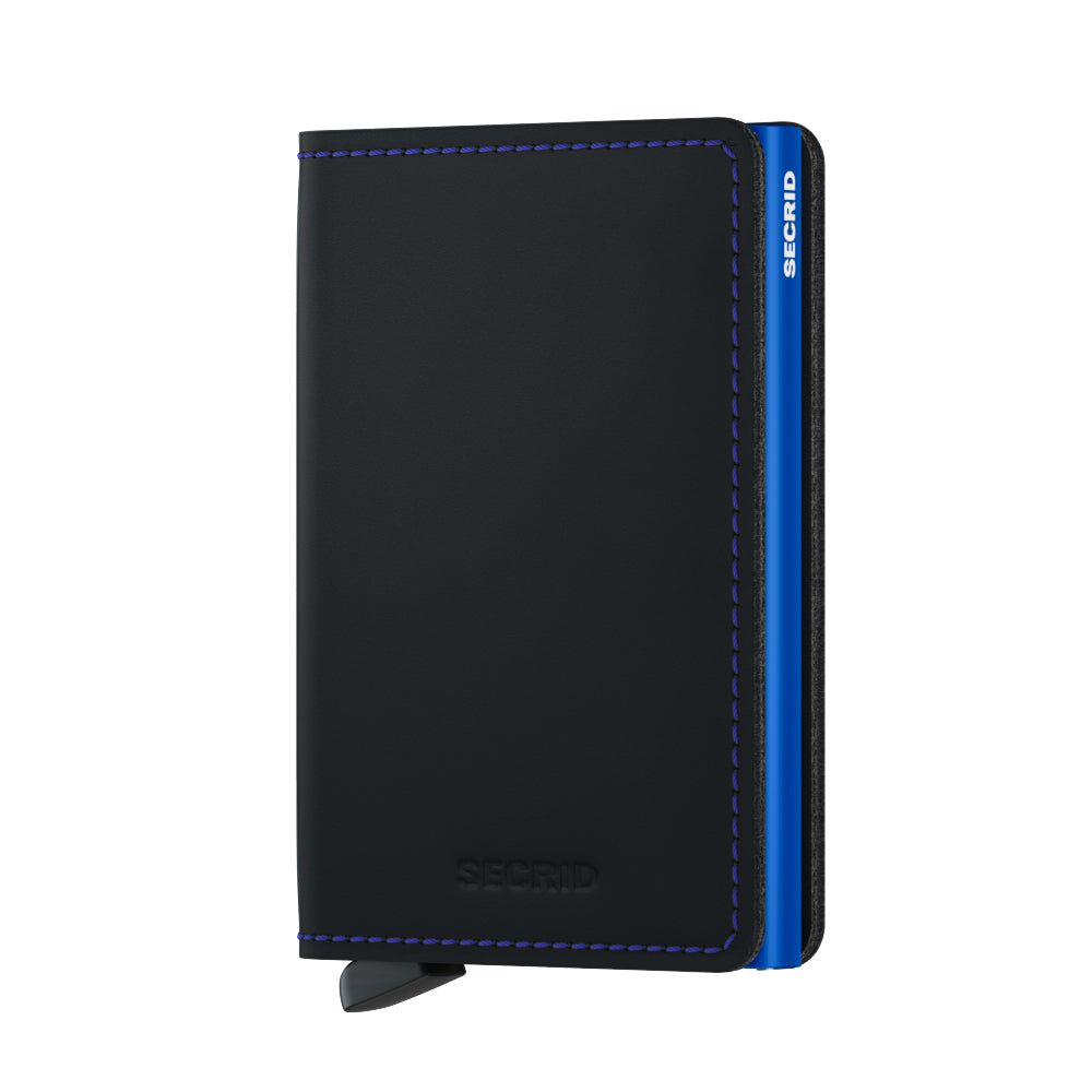 Slimwallet Matte Black-Blue