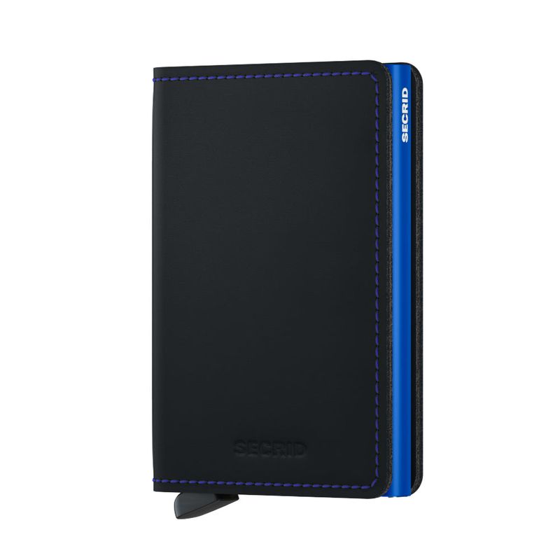 Slimwallet Matte Black-Blue