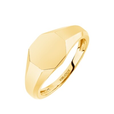 Kore Faceted Signet Ring