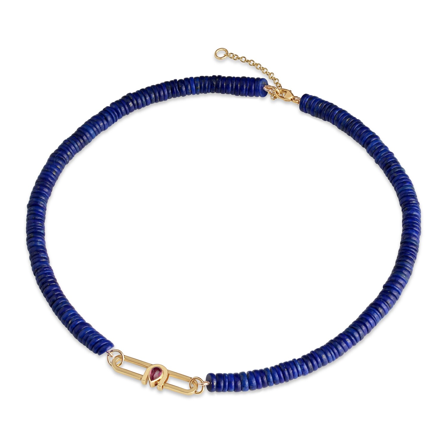 Poize Lock Lapis Lazuli Necklace
