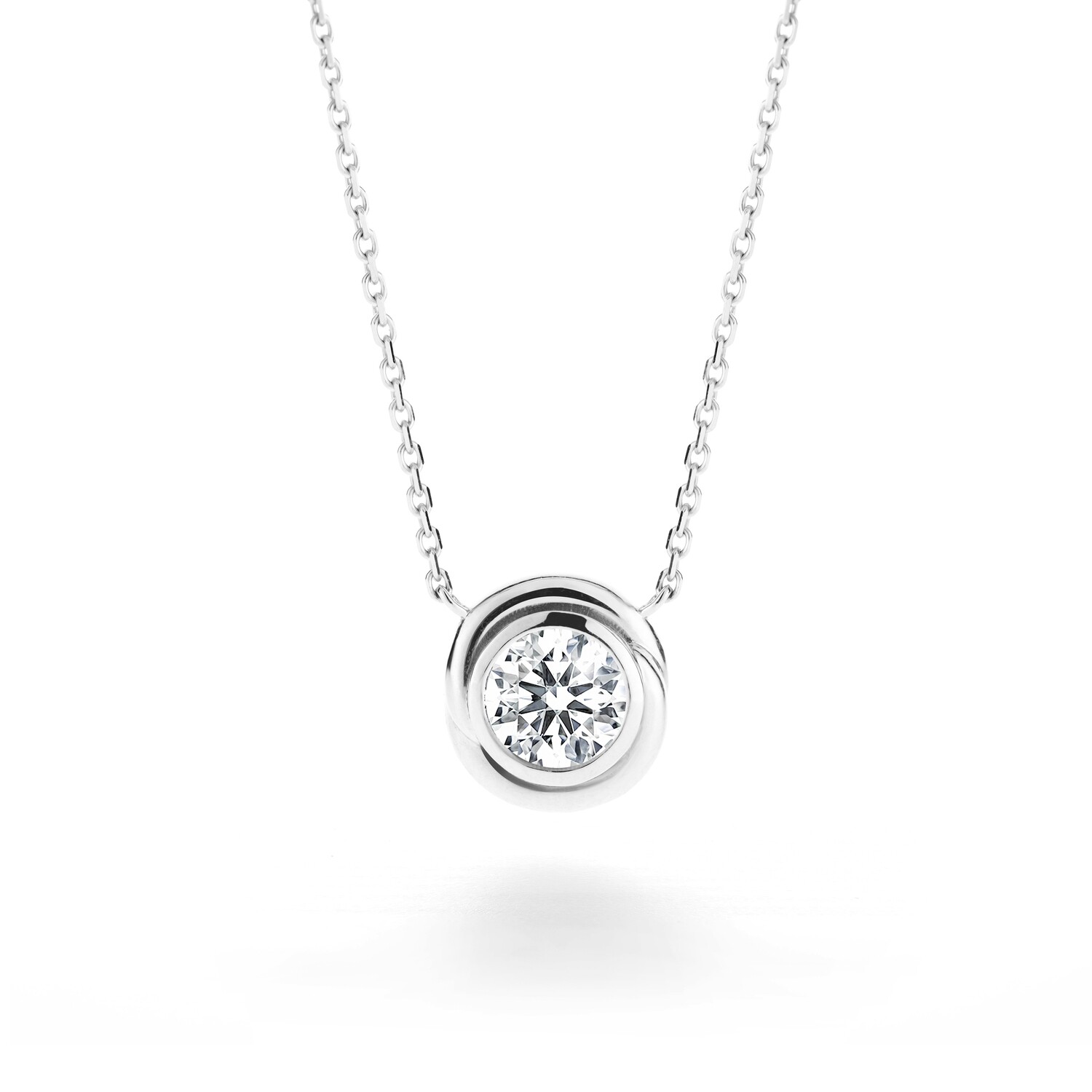 Bold Balance 0.51ct Round Diamond Pendant