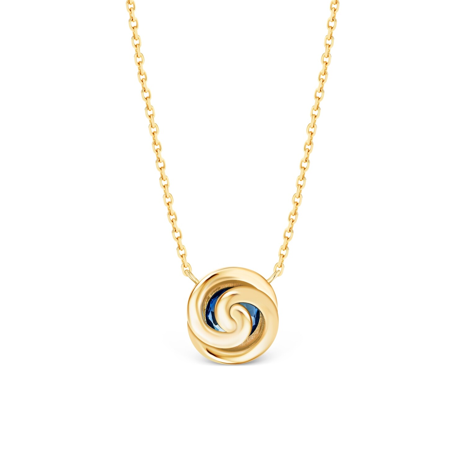 Bold Balance 0.97ct Round Sapphire Pendant