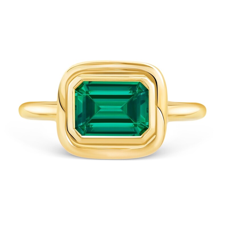 Bold Balance 1.50ct Emerald Cut Emerald Ring