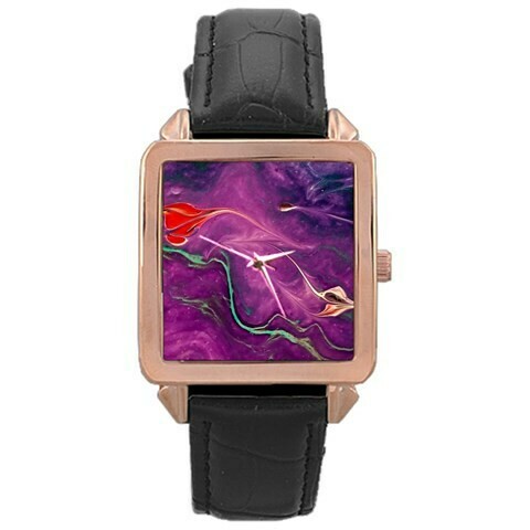 Rose Gold Leather Watch