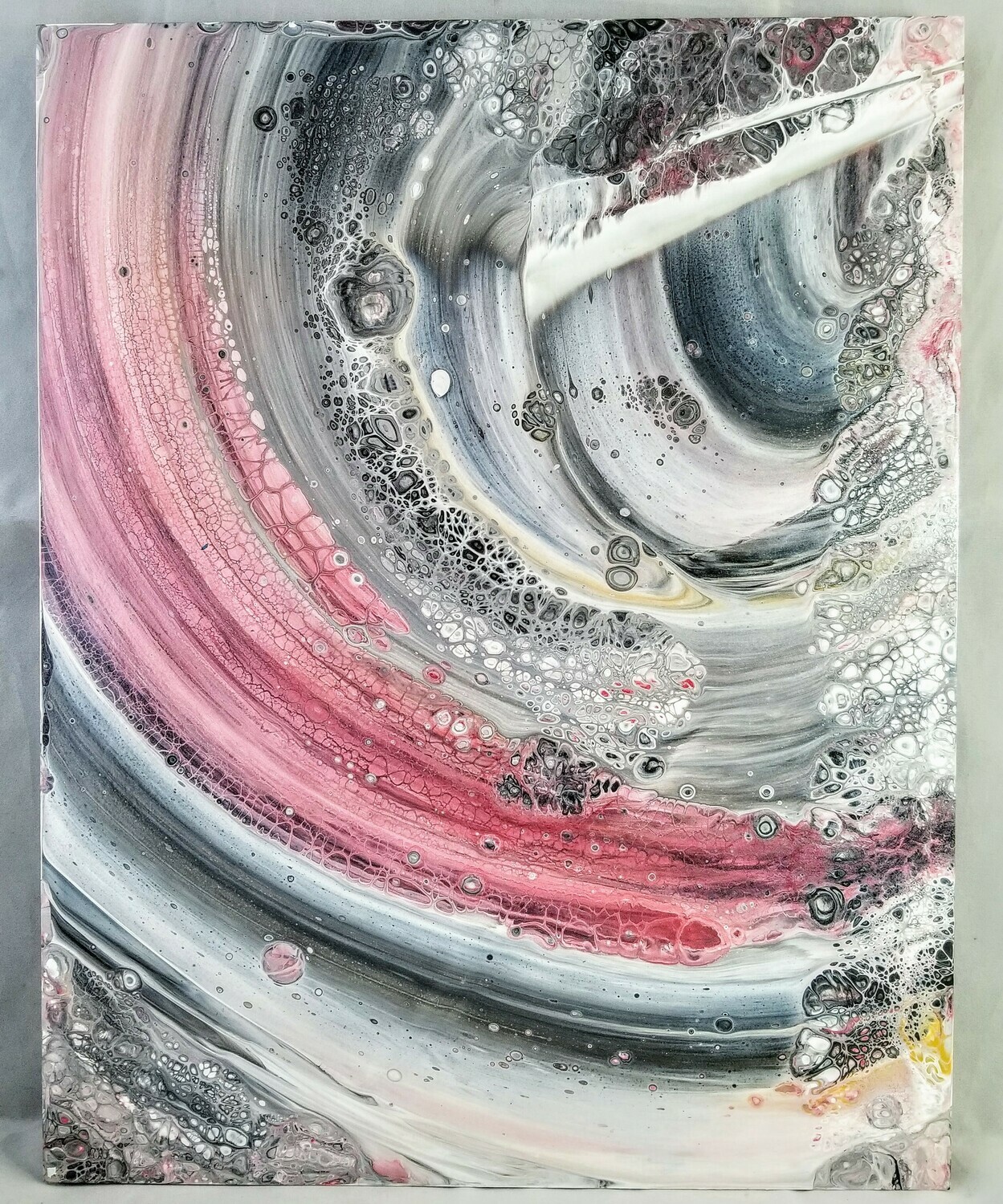 11x14 Abstract Painting on Glass