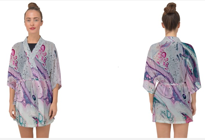 Chiffon Belted Kimono Cover Up