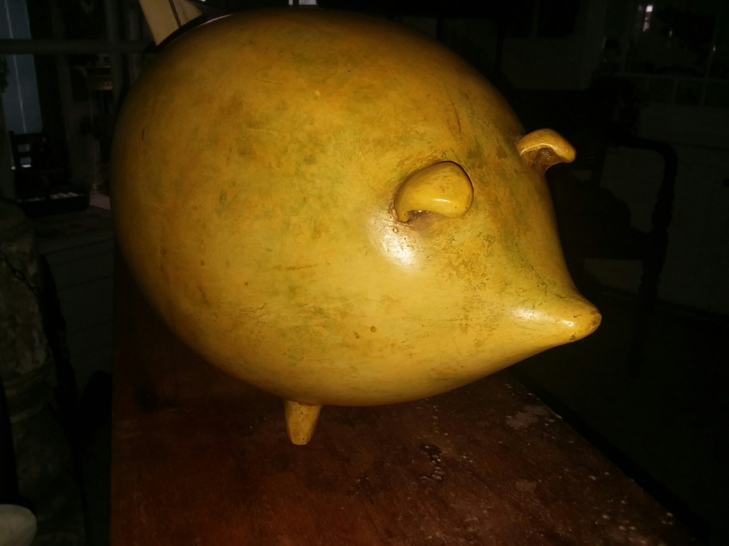 Pottery Pig Yellow Glaze