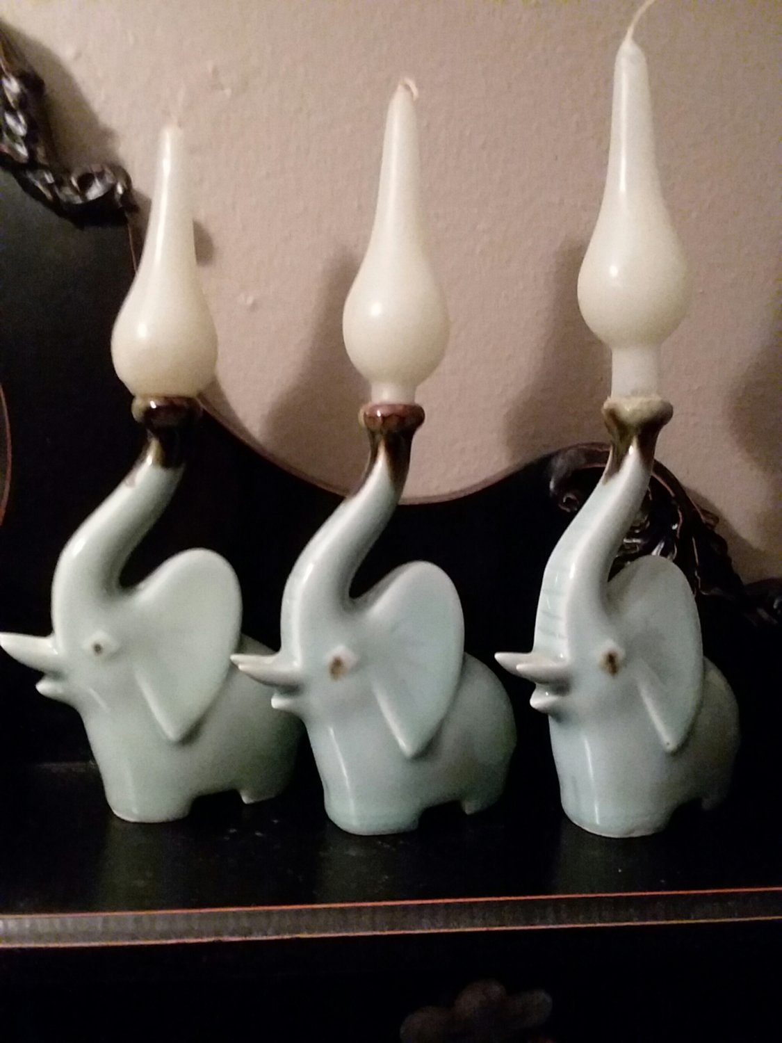 Celedon ceramic jade Elephants