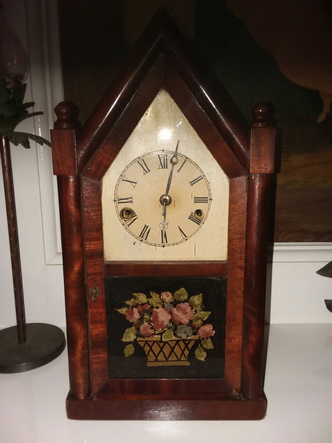 Steple Clock 1820s Mahogany