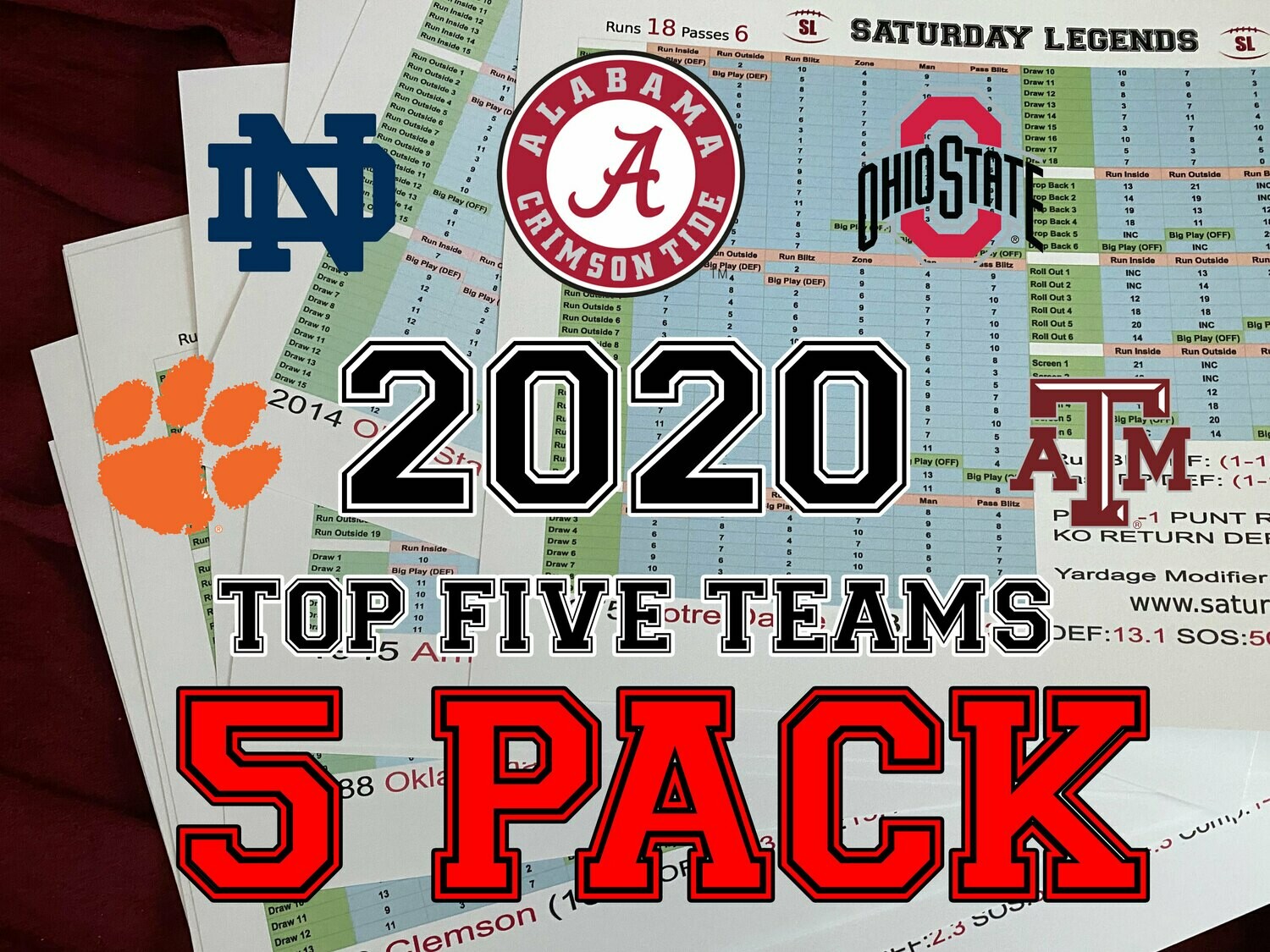 2020 Top 5 Teams pack