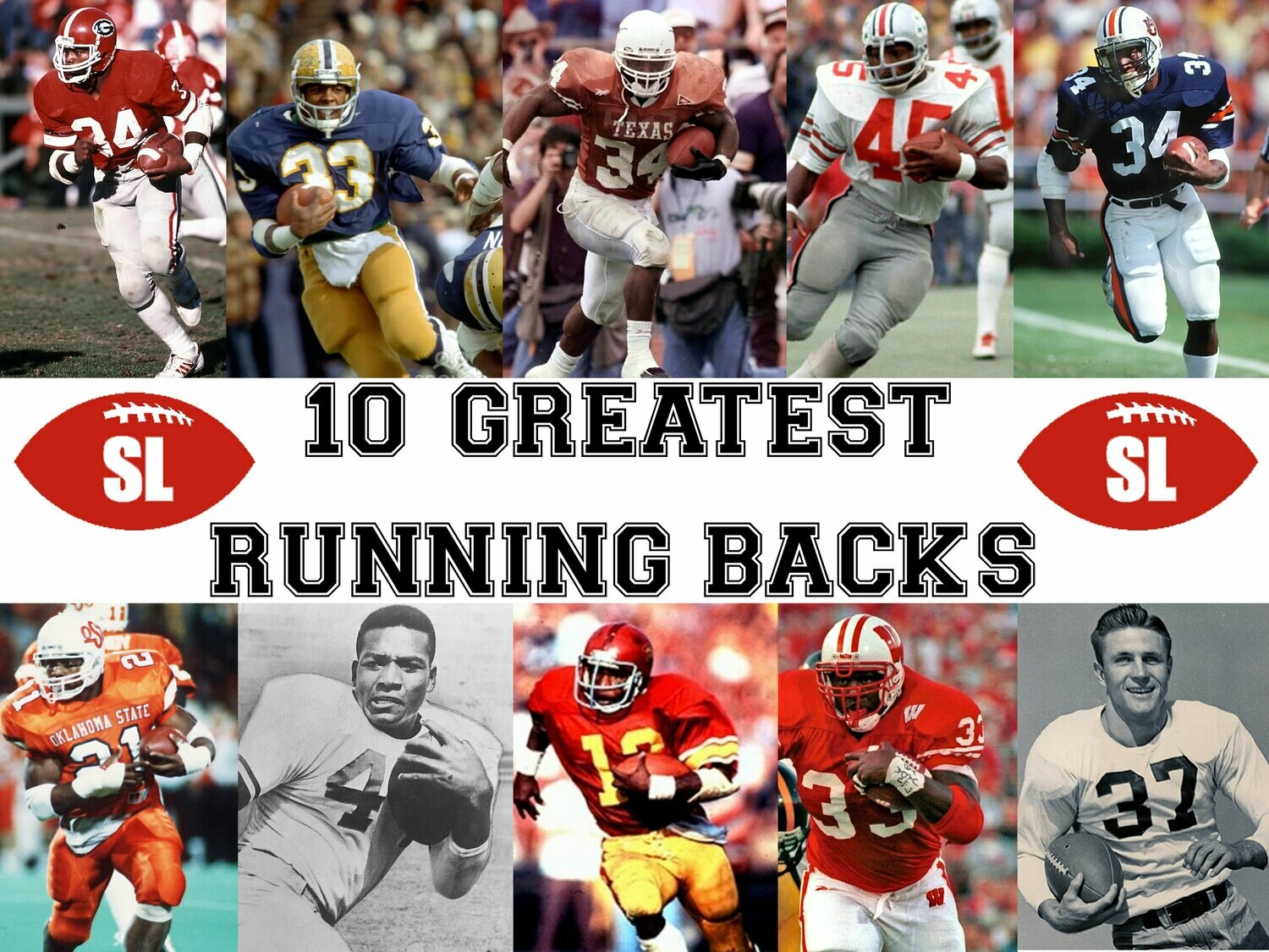 Saturday Legends 10 Greatest College Football Running Backs