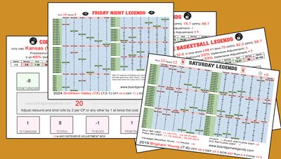 Library Single Sheet (Football Legends or Basketball Legends)