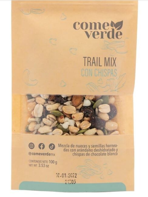Snack saludable Trail Mix con Chispas