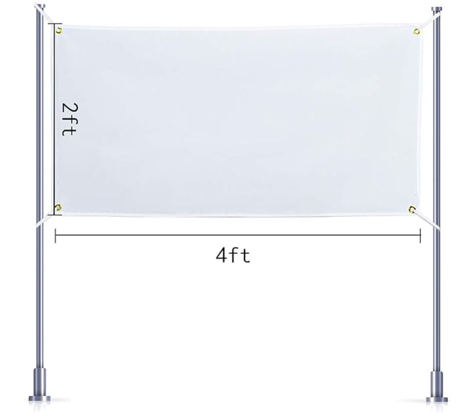 Blank 2ft x 4ft Polyester Banner
