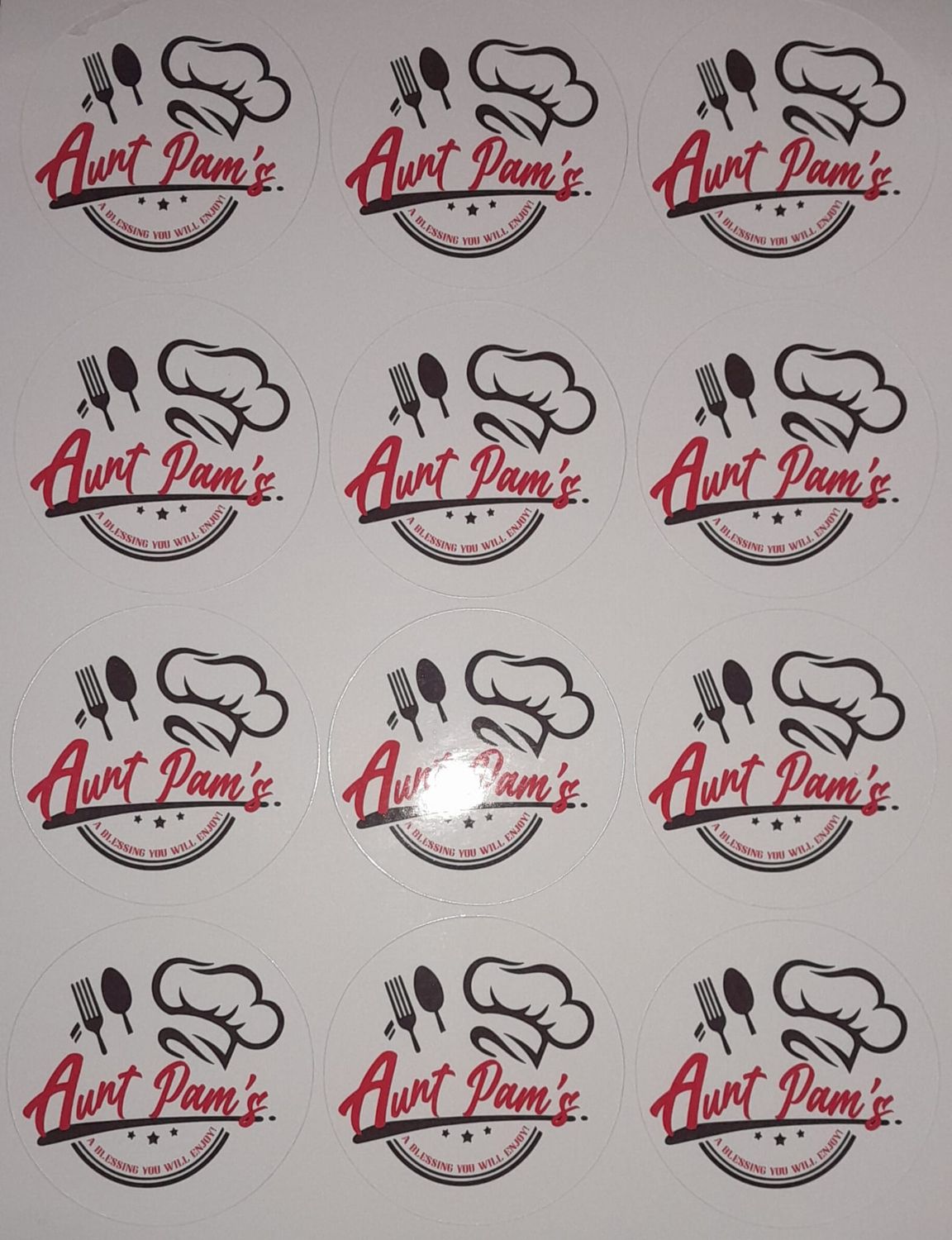 1-Sheet of &quot;20&quot; 1.5 Inch Stickers