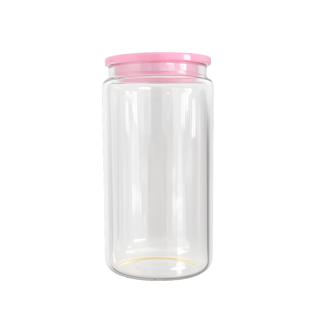 16 OZ Glass Tumbler W/ Matching Straw