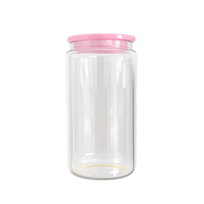 16 OZ Glass Tumbler W/ Matching Straw