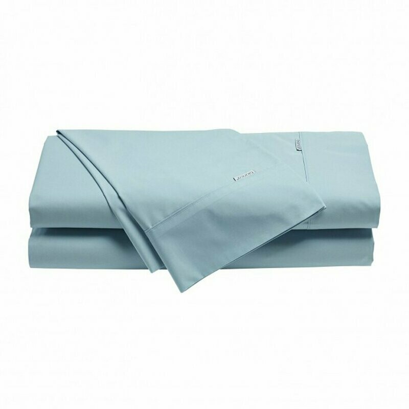Heston 300 Thread Count Cotton Percale Sheet Sets by Bianca | Steel Blue