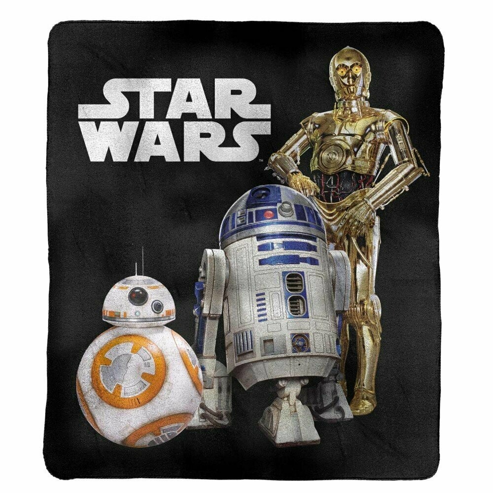 C3PO R2D2 BB8 Polar Fleece Throw Rug Blanket