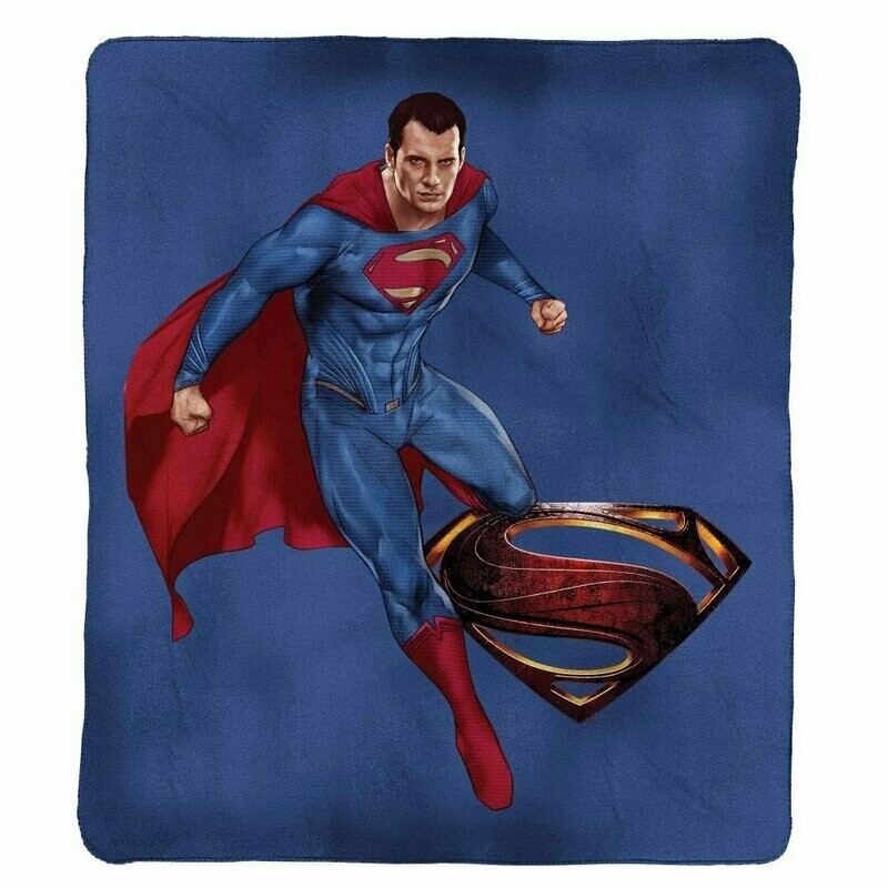 Superman Printed Polar Fleece Throw Rug Blanket