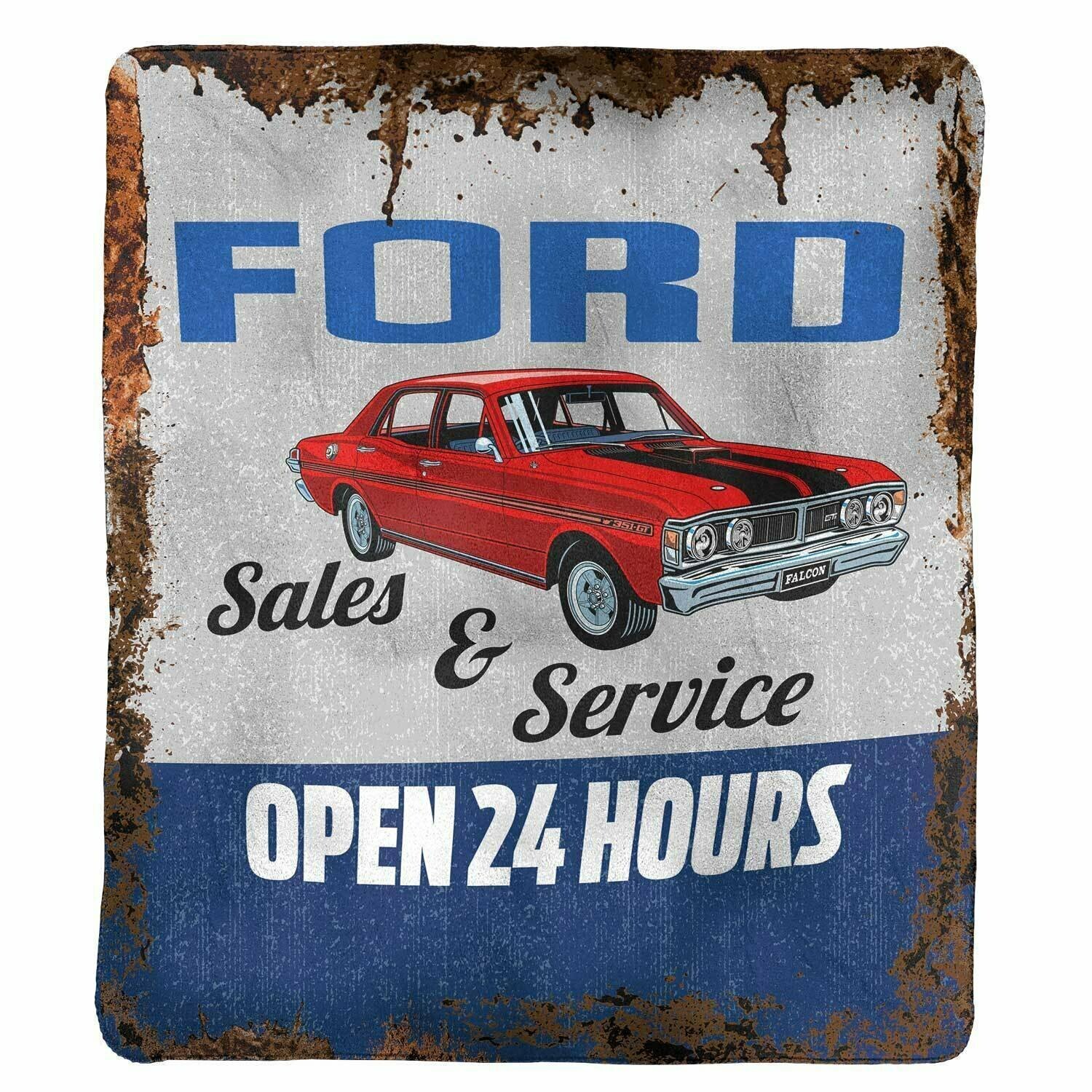 Ford XY Falcon Polar Fleece Throw Rug Blanket