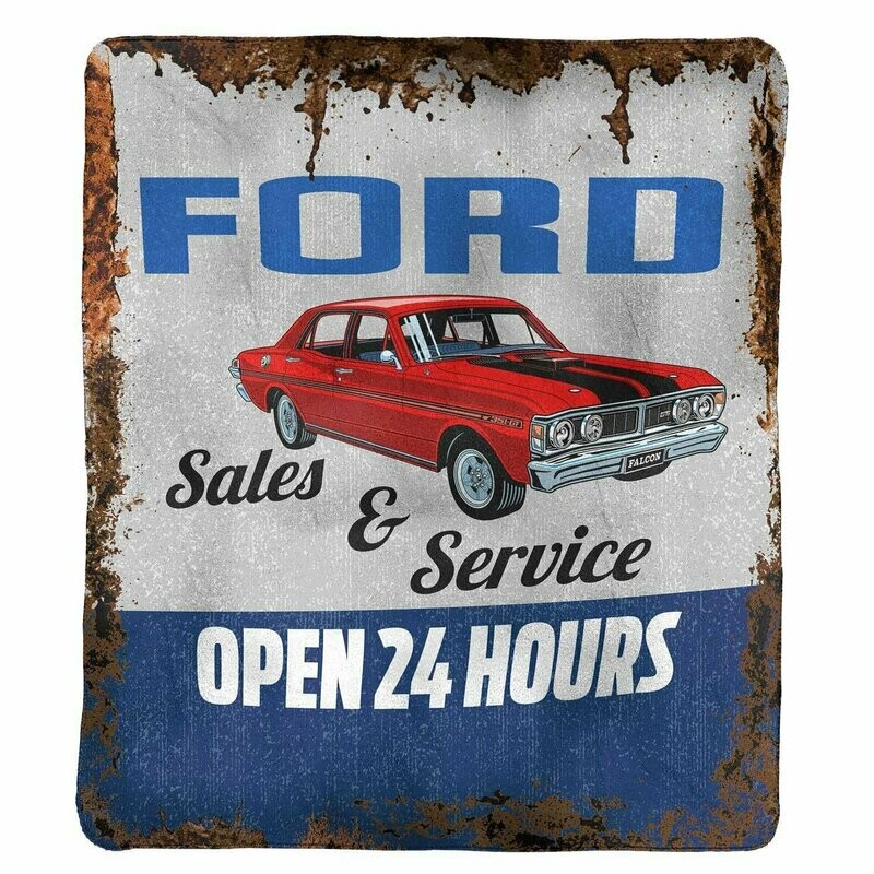 Ford XY Falcon Polar Fleece Throw Rug Blanket
