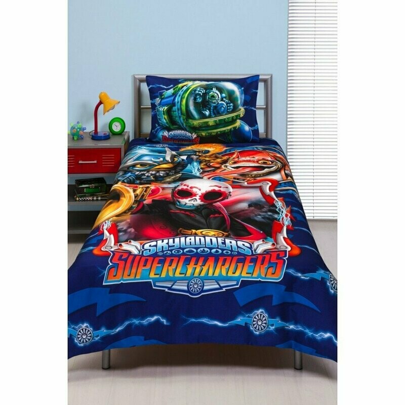 Skylanders Supercharged - Single Bed Quilt Cover Set - Reversible - 2 In 1