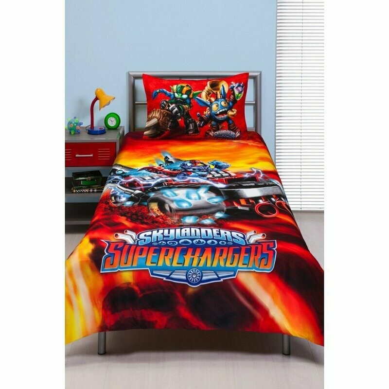 Skylanders Supercharged - Single Bed Quilt Cover Set - Reversible - 2 In 1